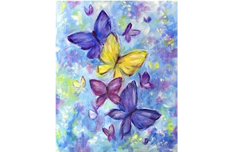 Virtual Paint Nite: Spring Butterflies (Ages 18+)